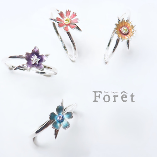 桔梗リング_SV925_CZ 指輪・リング Foret 通販 14465871|Creema 桔梗リング_SV925_CZ 指輪・リング Foret 通販 14465871|Creema