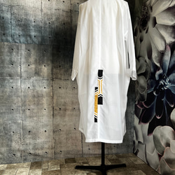 絽の真っ白なお着物からロングカーディガン　着物アップサイクル　リメイク 5枚目の画像