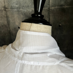 絽の真っ白なお着物からロングカーディガン　着物アップサイクル　リメイク 6枚目の画像