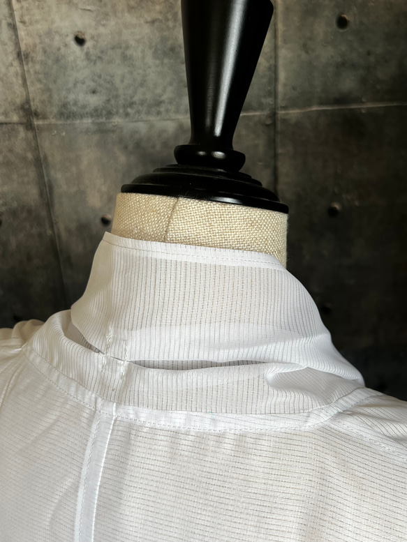 絽の真っ白なお着物からロングカーディガン　着物アップサイクル　リメイク 6枚目の画像