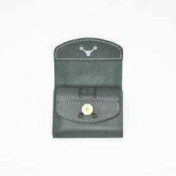 tsutsumi（ミニマル財布、ロロマレザー、緑色） 2枚目の画像