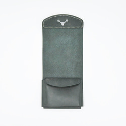 tsutsumi（ミニマル財布、ロロマレザー、緑色） 3枚目の画像
