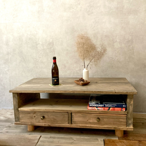 座卓 ローテーブル リビングテーブル 北欧 アンティーク風 四つ脚 木製