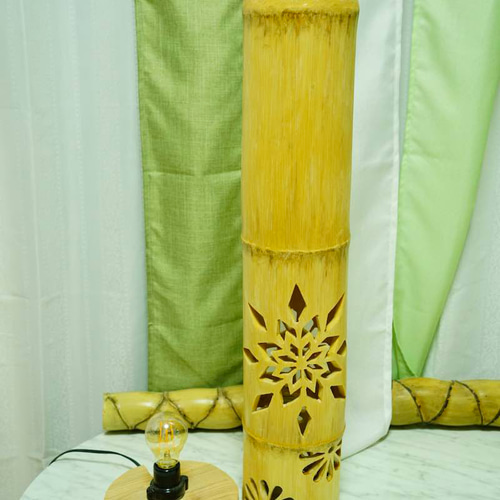 竹灯り・竹あかり・竹灯籠・竹灯篭・竹ランプ 両面彫り～～ 癒しの灯り