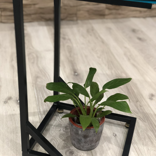 【在庫一掃セール開始】　レジンとケヤキのサイドテーブル 在庫一掃セール開始】 レジンとケヤキのサイドテーブル