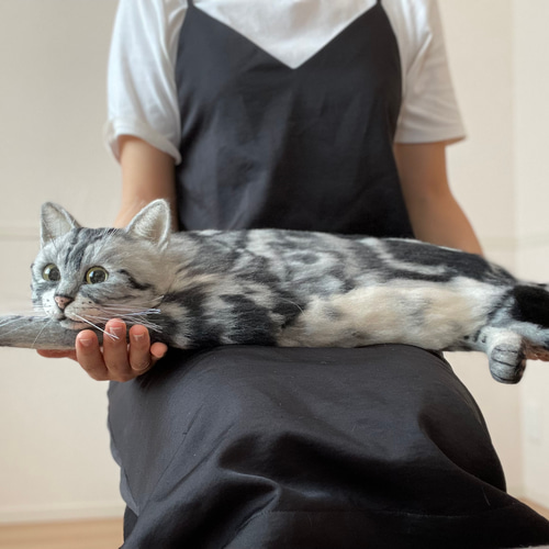 オーダーメイド】等身大 全身猫ちゃん 立体・オブジェ ふわねこ
