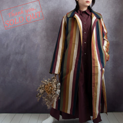 【完全一点物】スプリングコート　デニム　ユニセックス　ロング丈コート 18枚目の画像