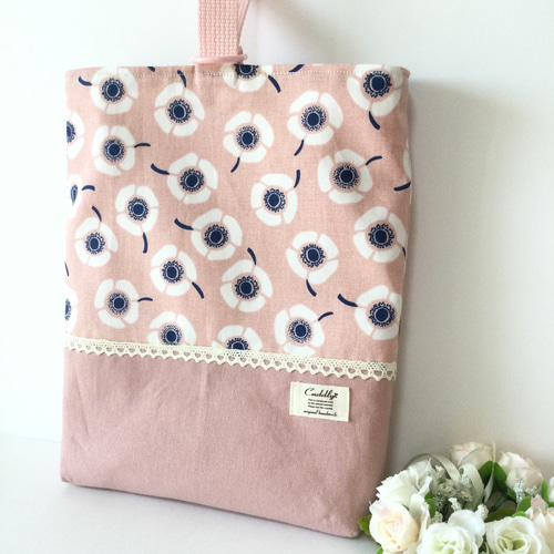 ♡北欧系アネモネフラワー★通園通学６点セット♡ ～内側11号帆布仕上げ〜 ♪New♪♡北欧系アネモネフラワー☆通園通学6点セット♡ ～内側11号