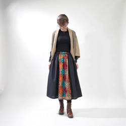 重新上市 * 提供兩種長度 * 摩洛哥圖案 * 精緻刺繡，優雅高貴 * 長裙，撞色點綴 * 有襯裡 * 印度刺繡 * 黑色 第4張的照片