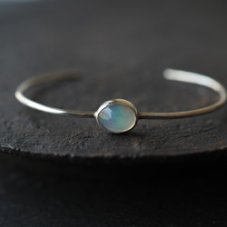 opal silver bangle (namishibuki) 8枚目の画像