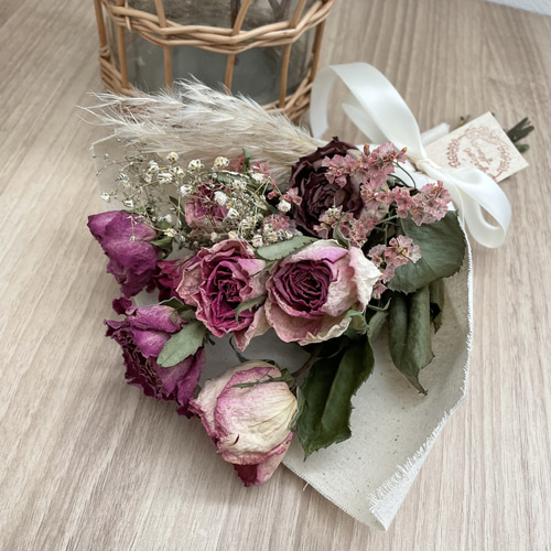 ♪送料込み♪ドライフラワー♪薔薇とパンパスのスワッグ♪お盆休みSALE 
