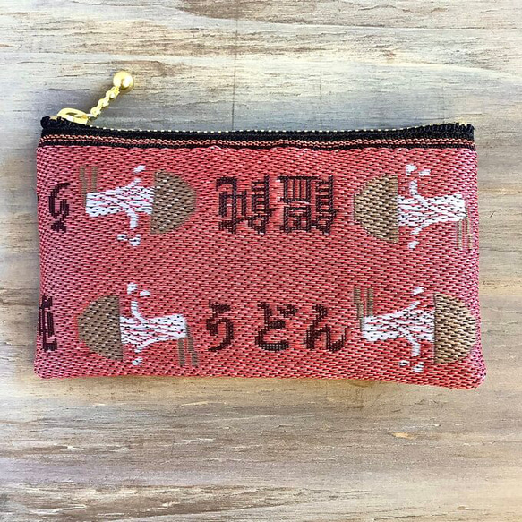 畳縁　硬幣錢包　名片夾　日式　烏龍麵　紅色的 第7張的照片