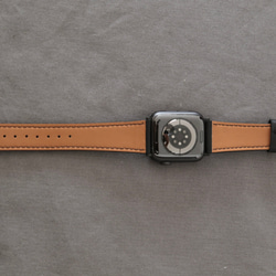Apple Watch レザーバンド　38/40/41mm オールブラック 5枚目の画像