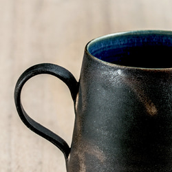 【夜幕星河】寶藍結晶+曜黑雙釉 薄胎茶/咖啡杯盤組 (高款) 第3張的照片