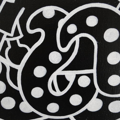 タコとクマのグラフィティアート 原画 絵画 キャンバス画