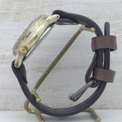 BHW139 手動上鍊 黃銅 36mm Roman Numeral Bezel Normal 皮帶 手工手錶 [BHW139 R 第7張的照片