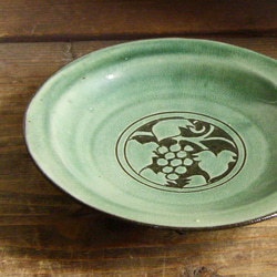 葡萄文皿（淡緑） 3枚目の画像