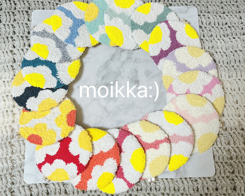 コルクハン パンチニードル コルク コースター Flower NEW コースター