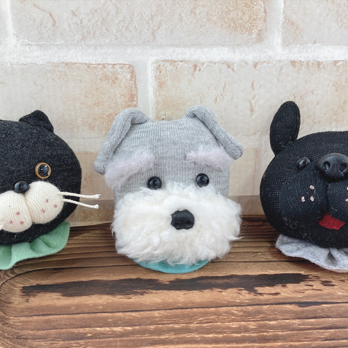 ⭐︎ふわふわ⭐︎もふもふ⭐︎ シュナウザー キーホルダー ブローチ 