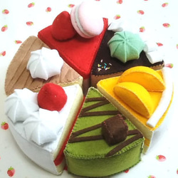 型紙＆作り方】フェルト ままごと☆洋食ままごとセット（7種