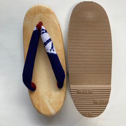 名古屋伝統工芸ソフト鼻緒付きEVA草履：女性フリーサイズ２４cm 3枚目の画像