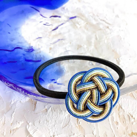 水引“Mizuhiki”製作　南極日出　花藝設計　髮飾　日式 第1張的照片