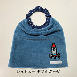 ☆ロケット飛行機かいじゅうM 3枚 セット おりこうエプロン タオルエプロン おりこうタオル お食事エプロン 2枚目の画像