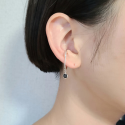 <Herz> Black CZ wide Earcuff / SV925 ≪送料無料≫ KY-034C 7枚目の画像