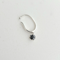 <Herz> Black CZ wide Earcuff / SV925 ≪送料無料≫ KY-034C 5枚目の画像