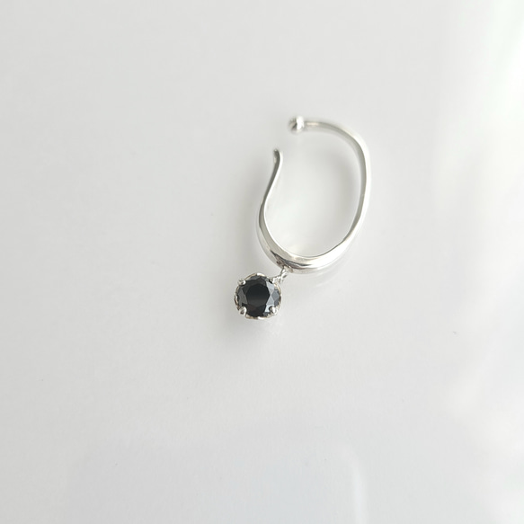 <Herz> Black CZ wide Earcuff / SV925 ≪送料無料≫ KY-034C 9枚目の画像