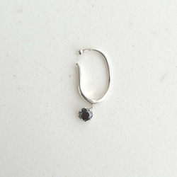 <Herz> Black CZ wide Earcuff / SV925 ≪送料無料≫ KY-034C 6枚目の画像