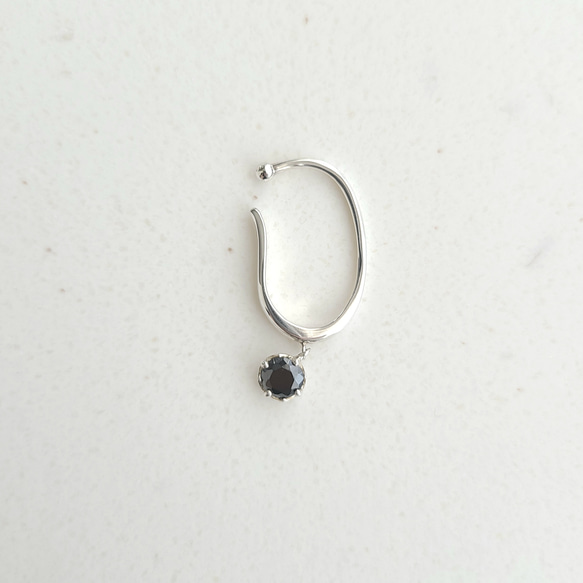 <Herz> Black CZ wide Earcuff / SV925 ≪送料無料≫ KY-034C 6枚目の画像