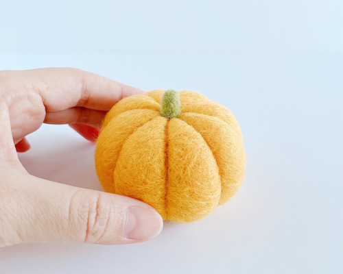 羊毛フェルトのハロウィンかぼちゃ その他インテリア雑貨 woolwool