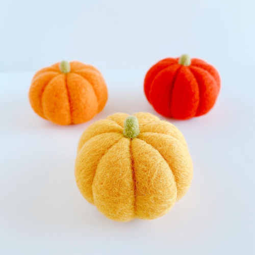 羊毛フェルトのハロウィンかぼちゃ その他インテリア雑貨 woolwool