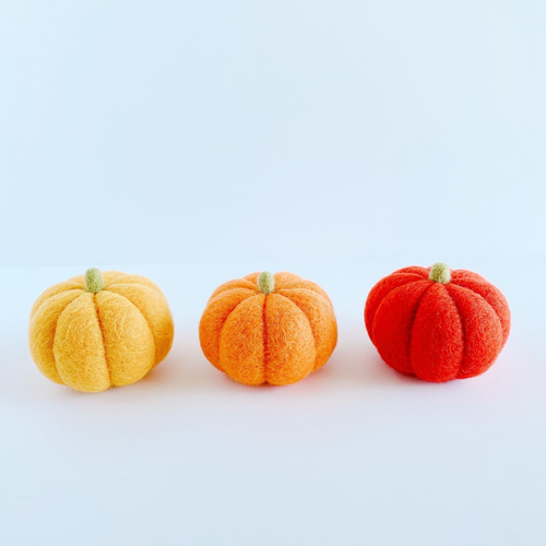 羊毛フェルトのハロウィンかぼちゃ その他インテリア雑貨 woolwool