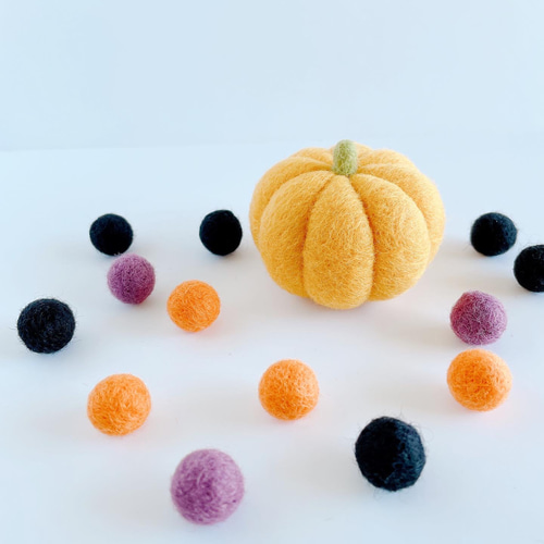 羊毛フェルトのハロウィンかぼちゃ その他インテリア雑貨 woolwool