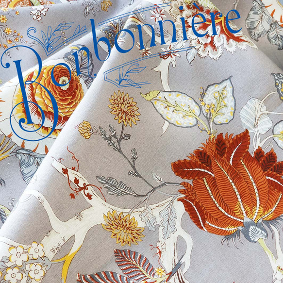 輸入生地☆トワルドジュイセイロングレー 再入荷♪ 生地 hm0101