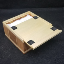 木 ソフトパック ティッシュ  ハーフサイズケース BOX 3枚目の画像