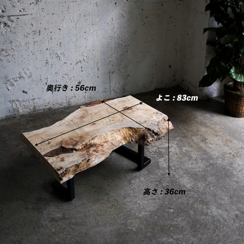 一枚板テーブル ローテーブル 無垢材家具 アイアンテーブル