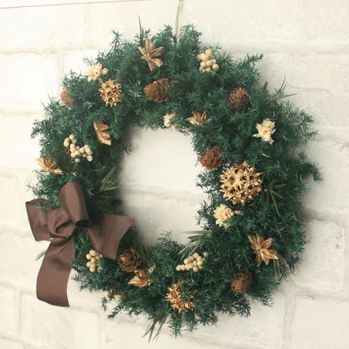 クリスマスリース(*^^*) フレッシュリース　木の実リース f27dfbf29ffd7a9f962628e795c9c0
