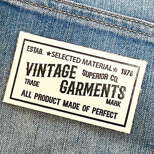 革タグ（合皮タグ）VINTAGE GARMENTS &JEANS  10枚セット 6枚目の画像