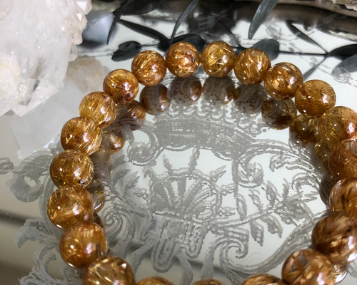 極上品】ルチルクォーツブレスレット ブレスレット 円と縁 by.TAMAKO