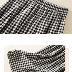 【受注製作】秋のお洒落新品 大人っぽ上品な綿麻スカート 3枚目の画像