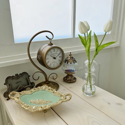 マジカルウォーター  お世話のいらないフラワーインテリア チューリップ 3本 白 ピンク みつ玉 もこもこガラス 10枚目の画像