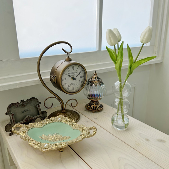 マジカルウォーター  お世話のいらないフラワーインテリア チューリップ 3本 白 ピンク みつ玉 もこもこガラス 10枚目の画像