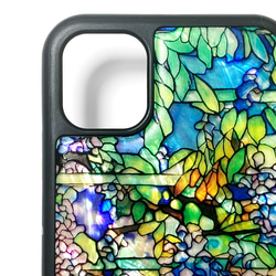 紫藤拉登風格 iPhone 15 14 13 相容於所有型號個人化天然貝殼外殼彩色玻璃防震保護套 014 第7張的照片