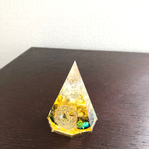 八角錐オルゴナイト【水晶・シトリン】着色無し その他インテリア雑貨