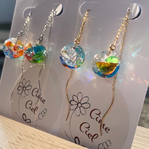 琉球ガラス】コロンっと可愛い琉球ガラスのきらきらアメリカンチェーン