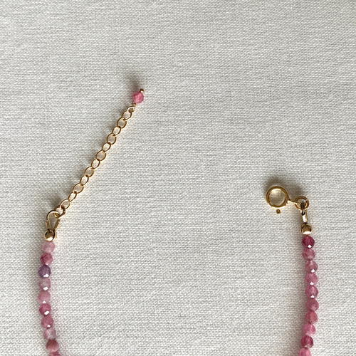 10月誕生石 小粒のピンクトルマリンブレスレット ブレスレット KIOKU