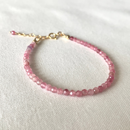 10月誕生石 小粒のピンクトルマリンブレスレット ブレスレット KIOKU  